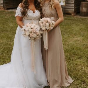 Bridesmaid dress taupe color!